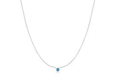  Ripple Joy - Silver / Rhodium plated - Turquoise - 45cm